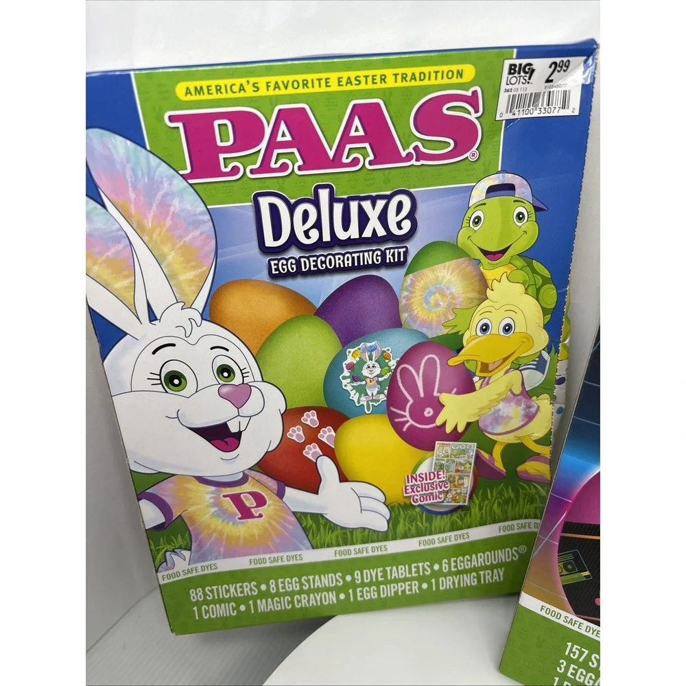 Set of 2 diffferent PAAS Easter egg dying kits brand new Egg Dye Retro‎ Vtg